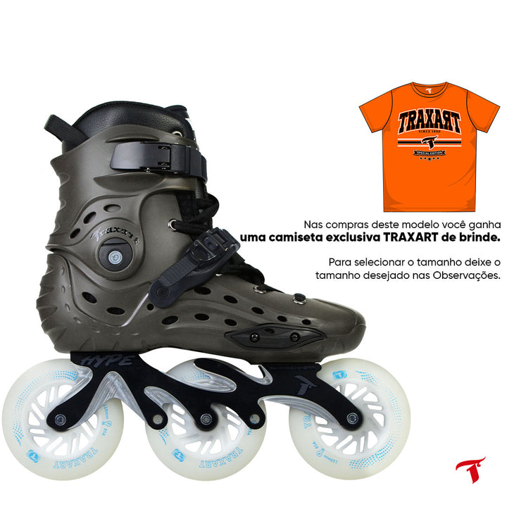 Patins Hype Verde com Rodas de Led Verde 110mm/85A