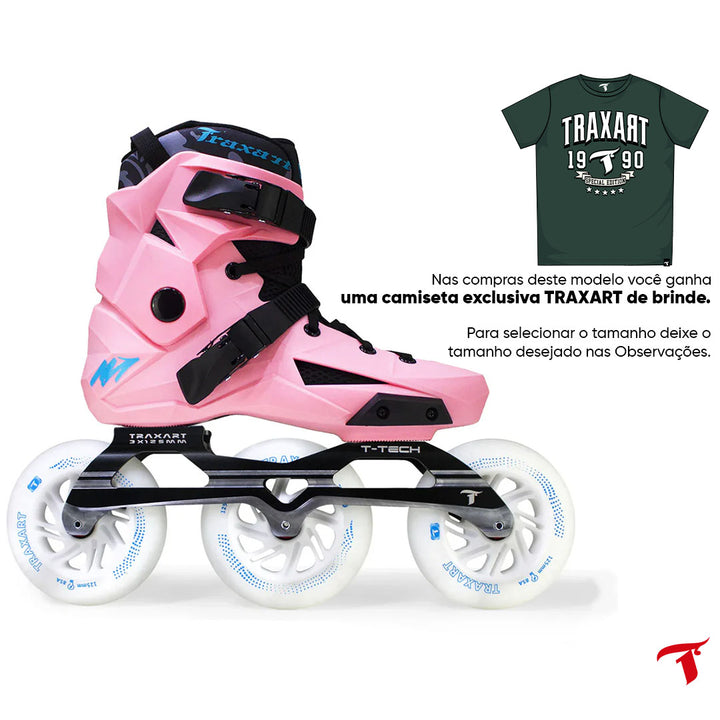 Patins Revolt Rose + Base T-Tech + Rodas Led 125mm