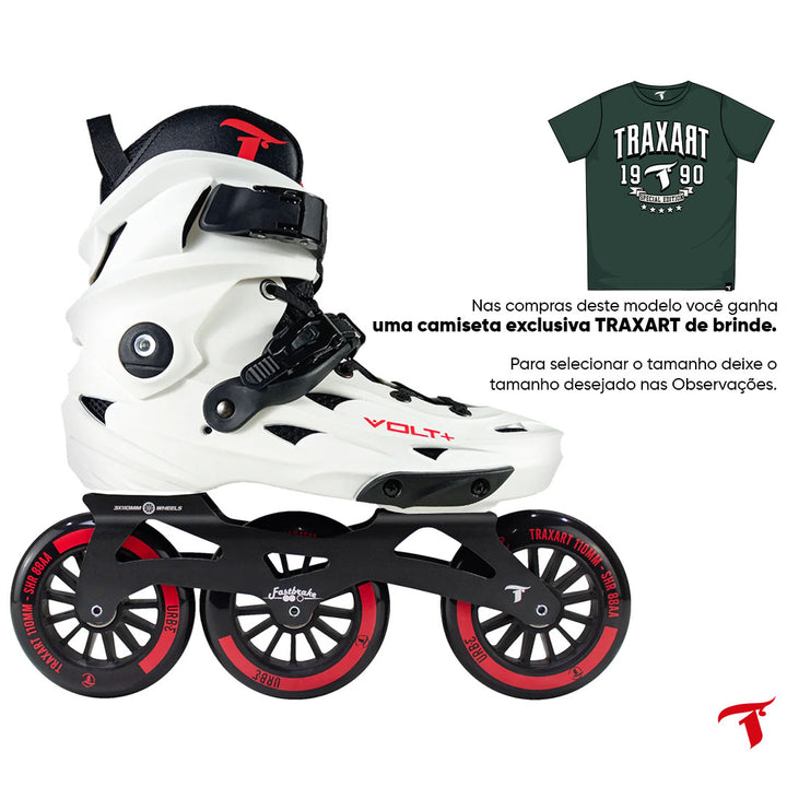 Patins Traxart Volt + 2.0 com Base Fastbrake e Rodas URB-E - 110mm ABEC-9