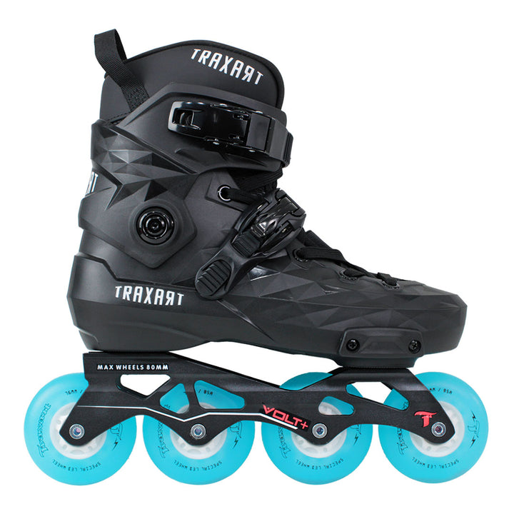 Patins Custom + Base Volt + Rodas de LED Especial Azul 76mm