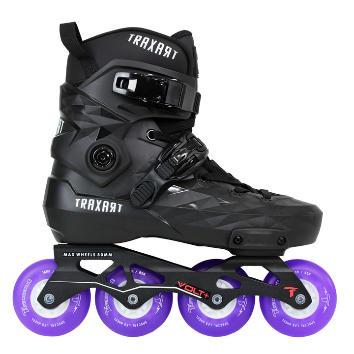 Patins Custom + Base Volt + Rodas de LED Especial Roxa 76mm