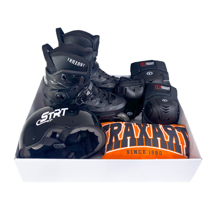 Kit Patins Custom Preto com Rodas de Led + (Brinde)