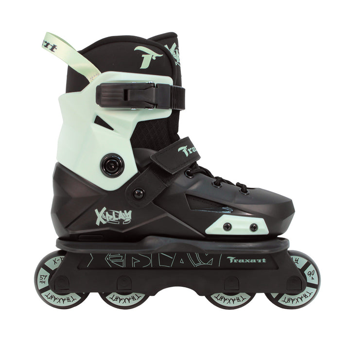 Patins Infantil X-Play Preto e Verde - 59mm ABEC-9 Cromo