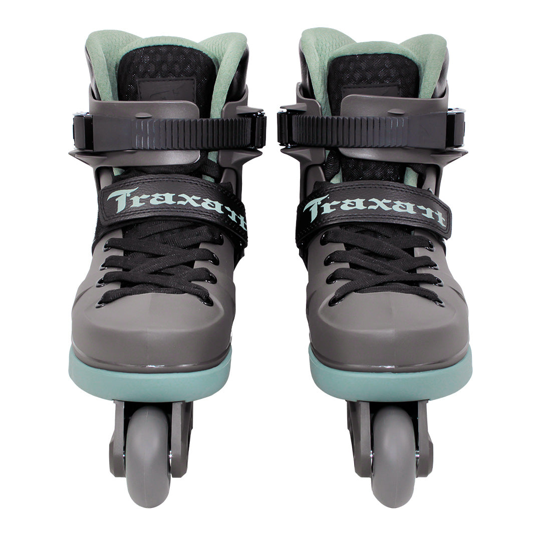 Patins Atomix Cinza e Verde - 59mm ABEC-9 Cromo