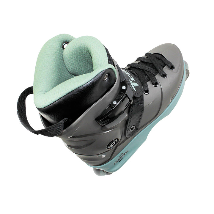 Patins Atomix Cinza e Verde - 59mm ABEC-9 Cromo