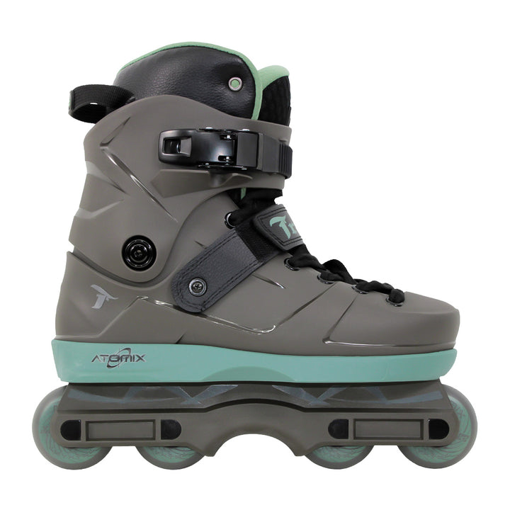 Patins Atomix Cinza e Verde - 59mm ABEC-9 Cromo