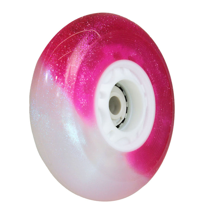 Jogo de Rodas Glitter LED Special Pink e Branco 80mm/85A