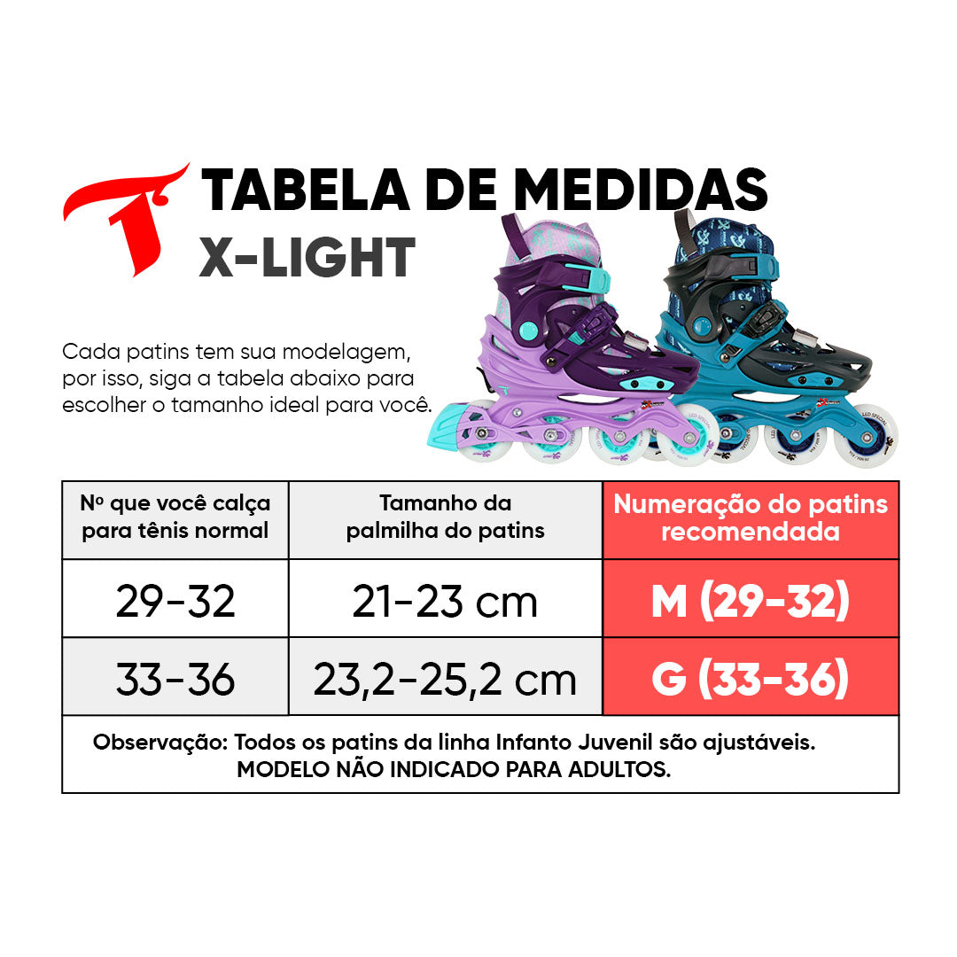 Kit infantil X-light Roxo + (Brinde)