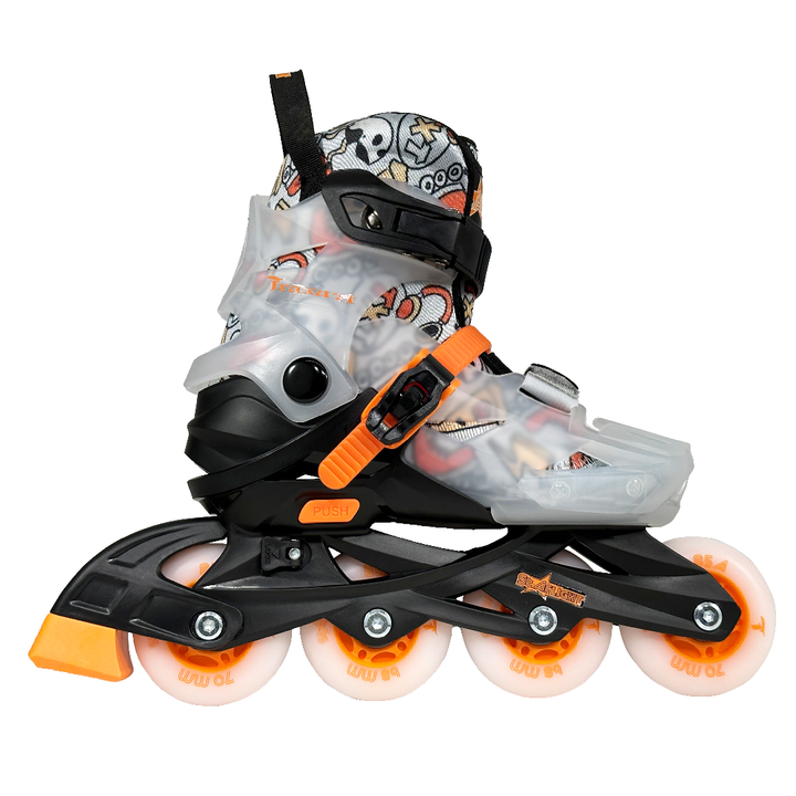 Patins Infantil StarLight Preto com Rodas de LED - ABEC-9