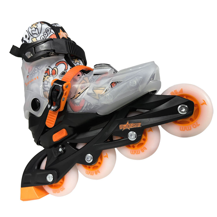 Patins Infantil StarLight Preto com Rodas de LED - ABEC-9