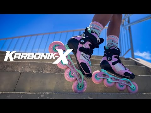 Patins Karbonik-X Rosa - 80mm ABEC-9 Cromo