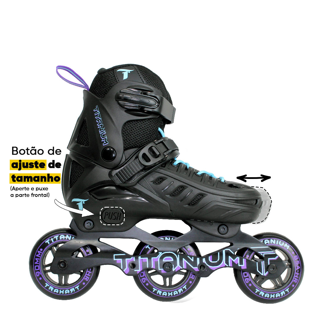 Patins Inline Infantil Titanium V2 - 90mm ABEC-7